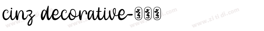cinz decorative字体转换